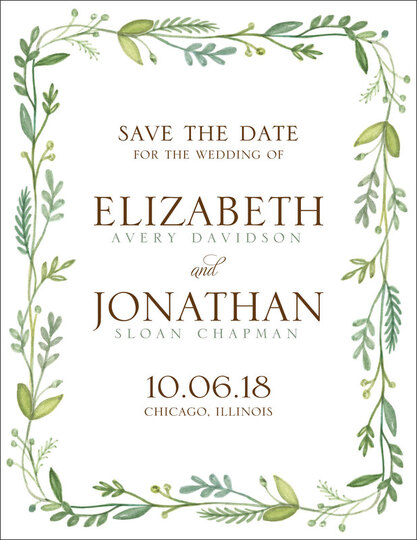 French Garden Save the Date Cards